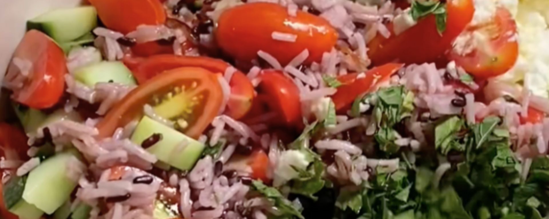 VENERE&BASMATI RICE SALAD WITH TOMATOES,